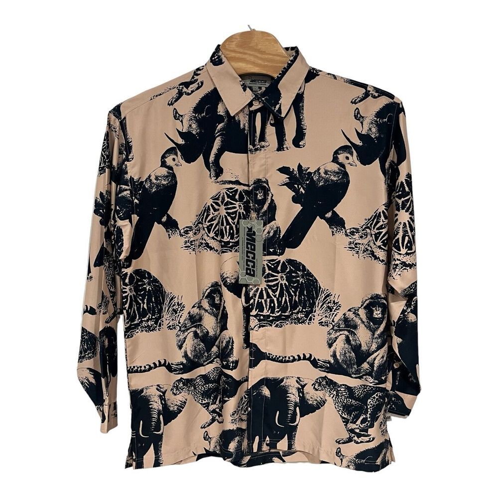 Mecca Registered Trademark L/S Species Clay Sleeve Animal Print All Over XL NWT‎